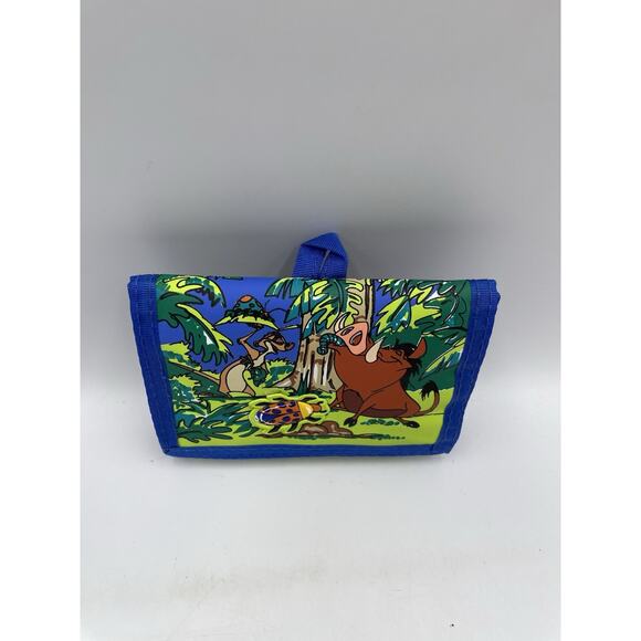 Rare Disney The Lion King Tri Fold Wallet Pumbaa & Timon Closes Tight like Magic - Picture 2 of 7
